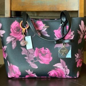 Kate Spade Hawthorne Lane Roses Tote Bag Set - NWT